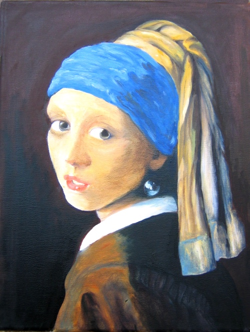 Peinture  l'huile, Monique de Vesly,  l'atelier du pommier, hiver 2005-2006