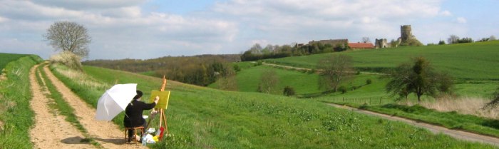 Marie dans une ambiance universelle, celle du peintre et son paysage