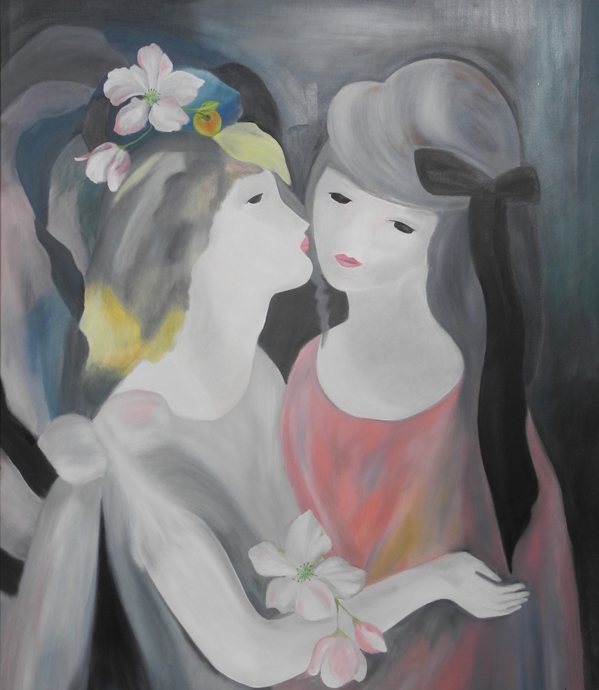 Interprtation de John, Les fleurs jaunes primevre de Claude Monet  Argenteuil transformes en trognons de pommes !