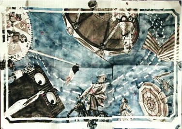 la maquette du mural "Tati" faite par Frederic Lre. Photo Gerald