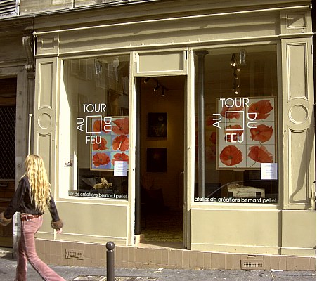 L'ayelier de cration Bernard Pedllet rue Durantin Paris 18 accueille une petite expo de Pierre Marcel